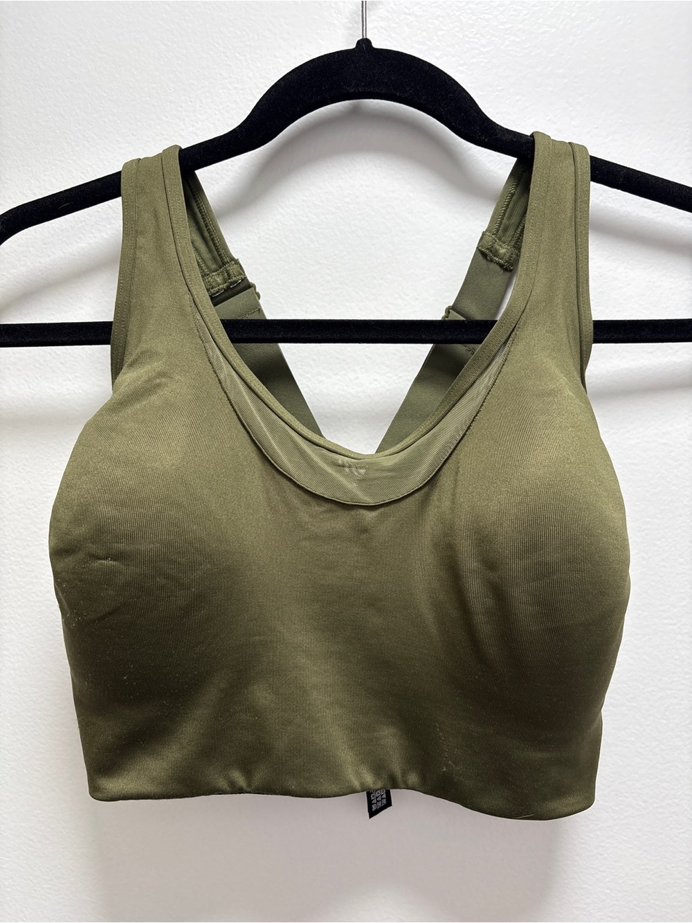 Pink Sport | Olive Green Seamless Sports Bra | Medium